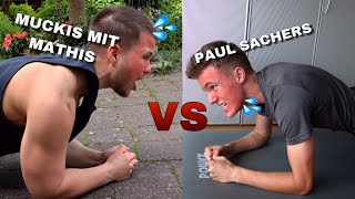 Plank Challenge Muckis mit Mathis VS Paul Sachers  EXTREM [upl. by Daeriam]