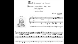 Vivaldi quotNulla in mundo pax sinceraquot Larghetto  Organ transcription [upl. by Lrae]