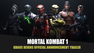 Mortal Kombat 1 Khaos Reigns Official Announcement Trailer [upl. by Mahoney]