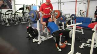 Jarred Rome Incline Bench 191k 420lbs x3 2010 [upl. by Noral]