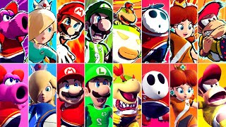 Mario Strikers Battle League  All Characters Animations DLC Included [upl. by Henricks]