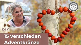 DIY  15 ADVENTKRÄNZE schlicht natürlich und EASY zum NACHMACHEN [upl. by Stoddard]