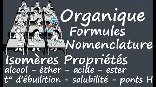 Nomenclature organique isomères fonctions oxygénées ponts H [upl. by Riabuz572]