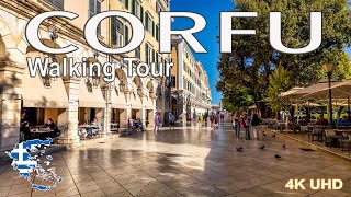 🇬🇷 Corfu  Kerkyra Greece  Walking Tour  4K UHD video [upl. by Yggam334]