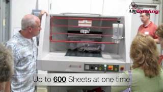 MBM Destroyit 5009 High Capacity Industrial Paper Shredder Demo [upl. by Polak184]