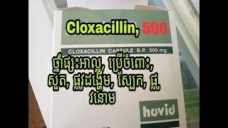 Cloxacillin ថ្នាំផ្សះអាល្អ ប្រើចំពោះ សួត ផ្លូវដង្ហើម ស្បែក ផ្លូវនេាម [upl. by Yerffej]