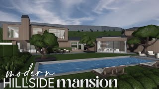 Bloxburg  Modern Hillside Mansion  House Build [upl. by Ludovika793]