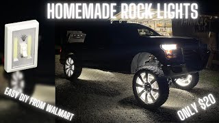 20 CRAZY WALMART TRUCK MOD DIY Homemade Rock Lights Easy To Install and Bright [upl. by Euqinahc]