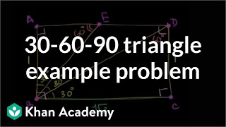 306090 triangle example problem  Right triangles and trigonometry  Geometry  Khan Academy [upl. by Reena]