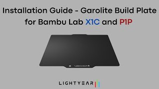 How to install GaroliteG10 Build plate for Bambu Lab X1C and P1P [upl. by Mukund534]