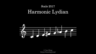 Scale 2517 Harmonic Lydian [upl. by Handler]