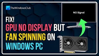 How to fix GPU No display but Fan spinning on Windows PC [upl. by Michael]