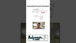 Evaluating Piecewise Functions Example Problem Shorts [upl. by Katheryn]