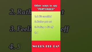 Polite ways to say quotPERTURBEDquot englishlearners englishlearning youtubeshorts [upl. by Atiekahs354]