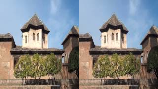 Visita al Legado Andalusí Alhambra de Granada Alcazaba y Palacios Nazaríes Spain in 3D [upl. by Netsirhc]