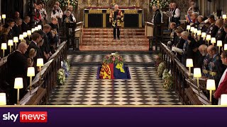 Queen Elizabeth lowered into Royal Vault as lone piper concludes state funeral [upl. by Specht]