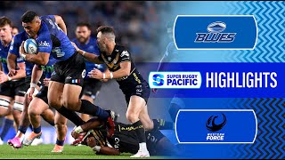 HIGHLIGHTS  BLUES v FORCE  Super Rugby Pacific 2024  Round 7 [upl. by Altheta]