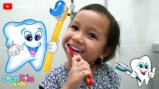 Anak 3 tahun Belajar Gosok Gigi Sendiri  Brush Your Teeth for Kids  DenDis Kids [upl. by Nnylaehs]