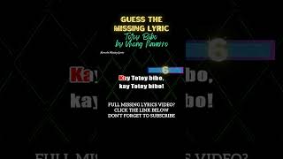 Totoy Bibo by Vhong Navarro Missing Lyrics Challenge karaoke hd music cover coversong [upl. by Dnalel]