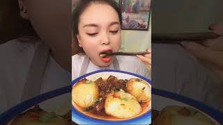 Use glutinous rice flour to make a dough The filling must be fried in advance mukbang [upl. by Rosamund]