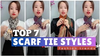 Top 7 popular ways to wear a Scarf  Easy stylish ways to tie a scarf P151023 scarfwearing [upl. by Eznyl]