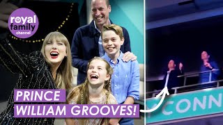 Prince William Celebrates 42nd Birthday Dancing at Taylor Swift Concert [upl. by Warford770]