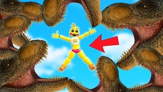 ANIMATRONICS vs 1000 TREX ARMY Gmod FNAF Sandbox Funny Moments Garrys Mod [upl. by Oleg]