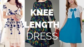 Stylish Knee Length Dress  New Knee Length Dress Patterns  Latest knee Length Dress Designs [upl. by Aillimat]