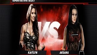 WWE 2K14 Aksana vs Kaitlyn Gold Rush Tournament Round 1 [upl. by Telfore]