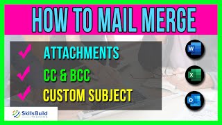 🔥 How to Mail Merge with Attachments CC BCC amp Custom Subject – using Word Excel amp Outlook [upl. by Sherborne29]