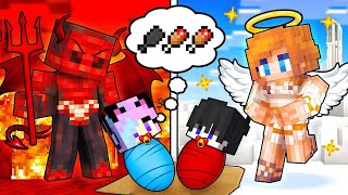 We ADOPTED by ANGEL and DEVIL Family in Minecraft [upl. by Walrath]