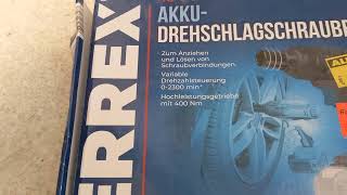 ferrex Akku 40v Dreh Schlagschrauber Aldi 2021 [upl. by Einahteb771]