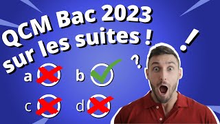 QCM Bac 2023 sur le suites  partie 2 [upl. by Giarc]