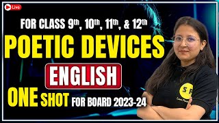 Complete Poetic Devices for all Class English Revision Board Exam with Deepika Maam Science and Fun [upl. by Noillimaxam]