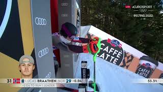 Lucas Braathen  Wengen 2022 Slalom  1st place [upl. by Kela985]