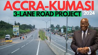 Major Update on Accra to Kumasi 3Lanes Dualization Project Update 2024 [upl. by Grannia]