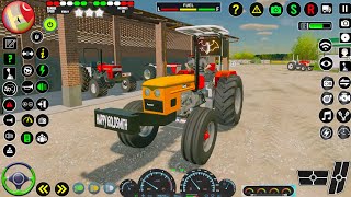 Real indian tractor wala games  tractor video game  tractor game video  tractor trolley game [upl. by Haila]