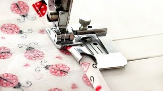 How to use a wide hem foot  quick sewing tips and tutorial from Linda Forager at sewing bee fabrics [upl. by Beacham796]