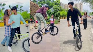 BMX Cycle Stunt  New bmx cycle stunt tik tok video  BMXCycleStunt​ [upl. by Kcired]