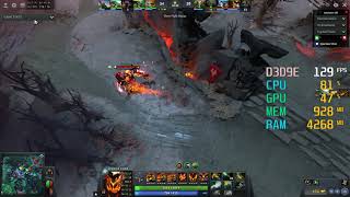 GeForce GTX 1060 3GB  Intel Core i54690K  Dota 2 FPS Test DX9 [upl. by Mariand]