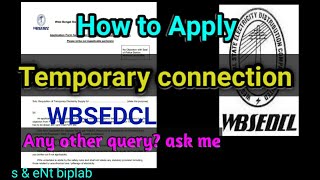 How to apply Temporary Connection in WBSEDCL  part 1 WBSEDCL [upl. by Akino]