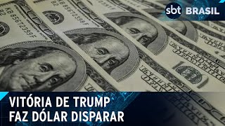 Dólar dispara com vitória de Donald Trump nos EUA Bitcoin bate recorde  SBT Brasil 061124 [upl. by Shandie621]