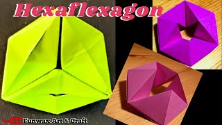 How to make paper moving flexagon  Hexaflaxagon toy  Moves forever  better than fidget spinner [upl. by Denney892]