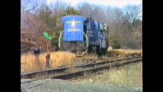 Conrail local with Caboose from Framingham to FranklinMA 01191990 [upl. by Eulalia]