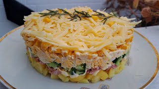 Самый вкусный и нежный Салат с Копченой курицей и кукурузой на новый год и любой праздник [upl. by Harragan]