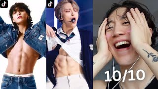 Rating KPOPs HOTTEST TikTok THIRST TRAP Edits  BTS Stray Kids Black Pink Ateez Wonho Hwasa [upl. by Tullusus]