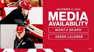 Moritz Seider Derek Lalonde Media Availability  Nov 11 2024 [upl. by Ayel186]