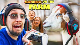 Gaming with Goats GONE WRONG FV Family Farm [upl. by Melquist534]