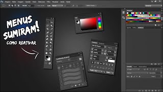 Menus do Photoshop sumiram Como resolver e visualizar a caixa de ferramenta do Photoshop [upl. by Janyte445]