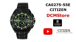 CA027555E Citizen EcoDrive Chronograph Black Dial [upl. by Ordnael]